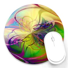  Rainbow Painting Patterns 1 Round Mousepads by DinkovaArt