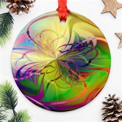  Rainbow Painting Patterns 1 Round Ornament (two Sides) by DinkovaArt