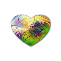  Rainbow Painting Patterns 1 Heart Coaster (4 Pack)  by DinkovaArt