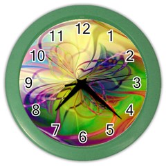  Rainbow Painting Patterns 1 Color Wall Clock by DinkovaArt