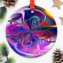 Rainbow Painting Pattern 2 Ornament (round) by DinkovaArt