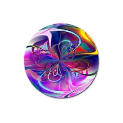 Rainbow Painting Pattern 2 Magnet 3  (round) by DinkovaArt