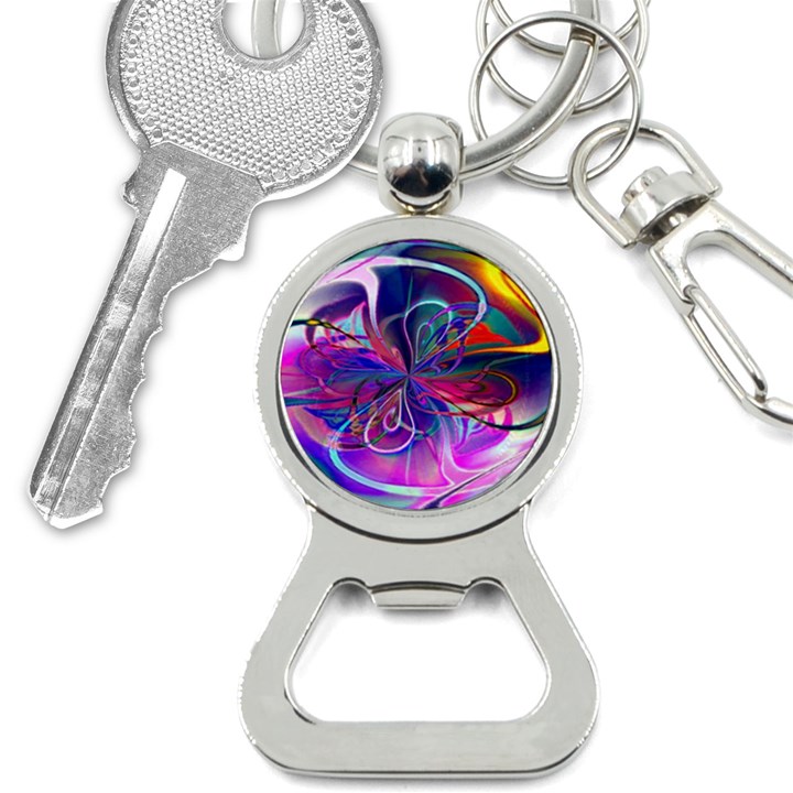 Rainbow Painting Pattern 2 Bottle Opener Key Chain