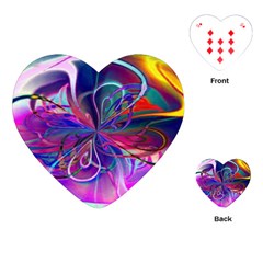 Rainbow Painting Pattern 2 Playing Cards Single Design (heart) by DinkovaArt