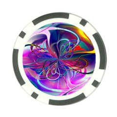 Rainbow Painting Pattern 2 Poker Chip Card Guard by DinkovaArt