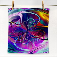 Rainbow Painting Pattern 2 Face Towel by DinkovaArt