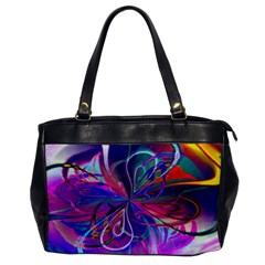 Rainbow Painting Pattern 2 Oversize Office Handbag by DinkovaArt