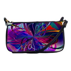 Rainbow Painting Pattern 2 Shoulder Clutch Bag by DinkovaArt