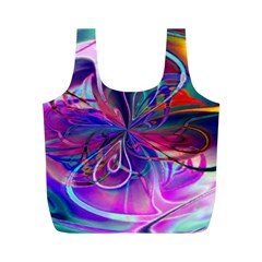 Rainbow Painting Pattern 2 Full Print Recycle Bag (m) by DinkovaArt