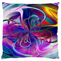 Rainbow Painting Pattern 2 Standard Flano Cushion Case (one Side) by DinkovaArt