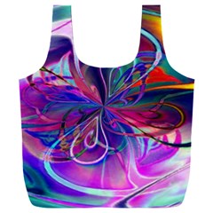 Rainbow Painting Pattern 2 Full Print Recycle Bag (xxl) by DinkovaArt