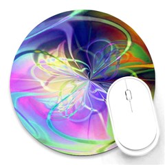 Rainbow Painting Patterns 3 Round Mousepads by DinkovaArt