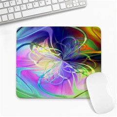 Rainbow Painting Patterns 3 Large Mousepads by DinkovaArt