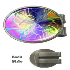 Rainbow Painting Patterns 3 Money Clips (oval)  by DinkovaArt