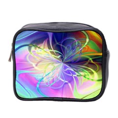 Rainbow Painting Patterns 3 Mini Toiletries Bag (two Sides) by DinkovaArt