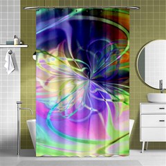 Rainbow Painting Patterns 3 Shower Curtain 48  X 72  (small)  by DinkovaArt