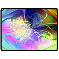 Rainbow Painting Patterns 3 Double Sided Fleece Blanket (large)  by DinkovaArt