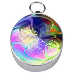 Rainbow Painting Patterns 3 Silver Compasses by DinkovaArt