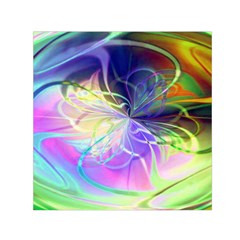 Rainbow Painting Patterns 3 Small Satin Scarf (square) by DinkovaArt