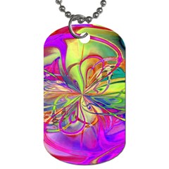 Rainbow Painting Pattern 4 Dog Tag (two Sides) by DinkovaArt