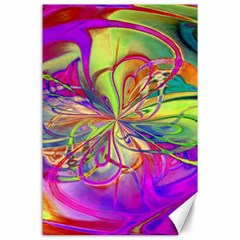 Rainbow Painting Pattern 4 Canvas 24  X 36  by DinkovaArt