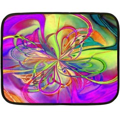 Rainbow Painting Pattern 4 Fleece Blanket (mini) by DinkovaArt