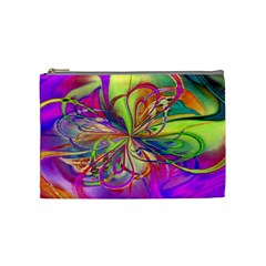 Rainbow Painting Pattern 4 Cosmetic Bag (medium) by DinkovaArt