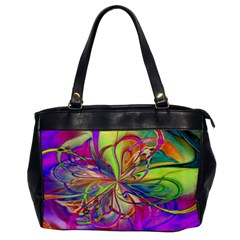 Rainbow Painting Pattern 4 Oversize Office Handbag by DinkovaArt