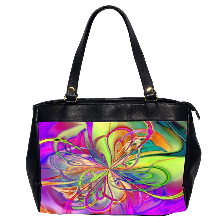 Rainbow Painting Pattern 4 Oversize Office Handbag (2 Sides)