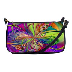 Rainbow Painting Pattern 4 Shoulder Clutch Bag by DinkovaArt