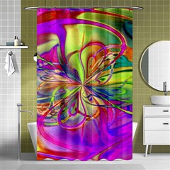 Rainbow Painting Pattern 4 Shower Curtain 48  X 72  (small)  by DinkovaArt