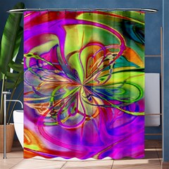 Rainbow Painting Pattern 4 Shower Curtain 60  X 72  (medium)  by DinkovaArt