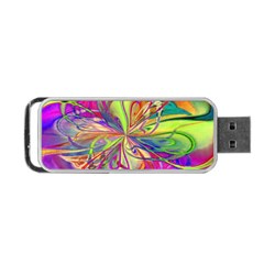 Rainbow Painting Pattern 4 Portable Usb Flash (two Sides) by DinkovaArt