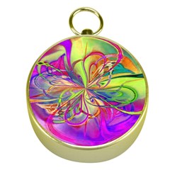 Rainbow Painting Pattern 4 Gold Compasses by DinkovaArt