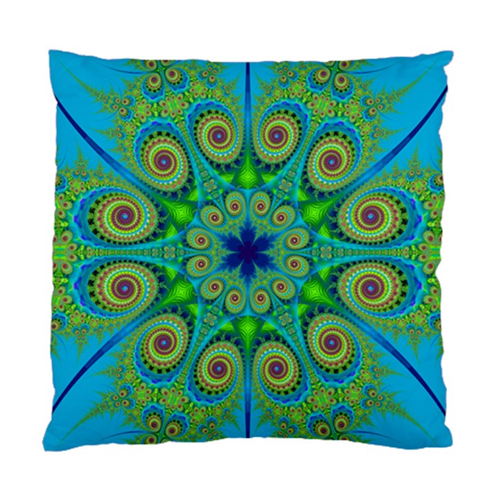 Peacock Mandala Kaleidoscope Arabesque Pattern Standard Cushion Case (One Side)