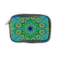 Peacock Mandala Kaleidoscope Arabesque Pattern Coin Purse by SpinnyChairDesigns