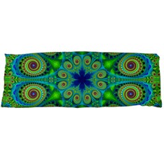 Peacock Mandala Kaleidoscope Arabesque Pattern Body Pillow Case Dakimakura (two Sides) by SpinnyChairDesigns