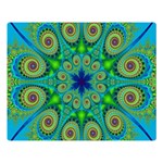 Peacock Mandala Kaleidoscope Arabesque Pattern Double Sided Flano Blanket (Large)  80 x60  Blanket Front