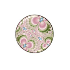 Pastel Pink Abstract Floral Print Pattern Hat Clip Ball Marker (10 Pack) by SpinnyChairDesigns