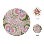 Pastel Pink Abstract Floral Print Pattern Playing Cards Single Design (Round) Front