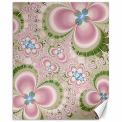 Pastel Pink Abstract Floral Print Pattern Canvas 16  X 20  by SpinnyChairDesigns