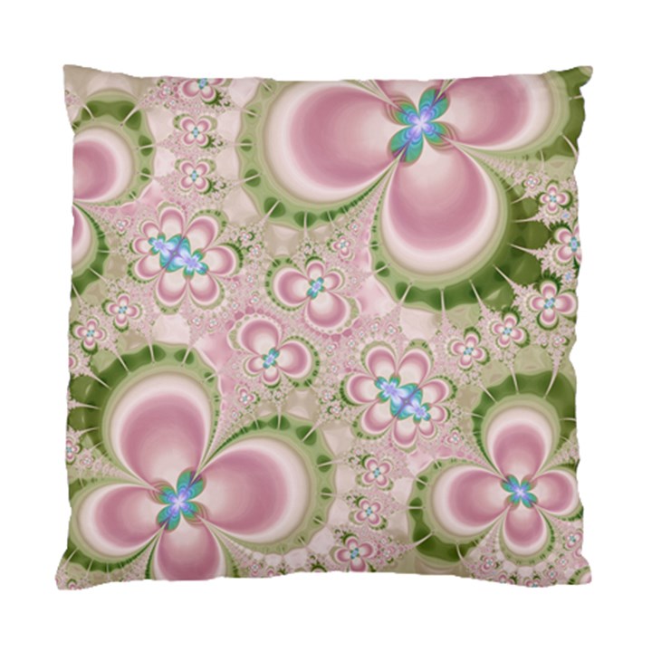 Pastel Pink Abstract Floral Print Pattern Standard Cushion Case (One Side)