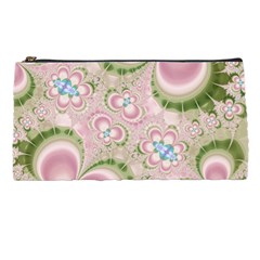 Pastel Pink Abstract Floral Print Pattern Pencil Case by SpinnyChairDesigns