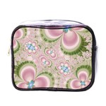 Pastel Pink Abstract Floral Print Pattern Mini Toiletries Bag (One Side) Front