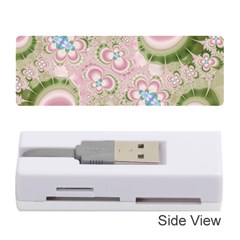 Pastel Pink Abstract Floral Print Pattern Memory Card Reader (stick) by SpinnyChairDesigns