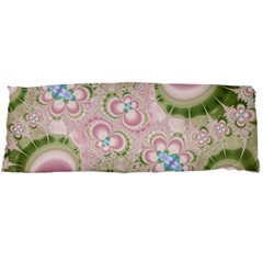 Pastel Pink Abstract Floral Print Pattern Body Pillow Case Dakimakura (two Sides) by SpinnyChairDesigns