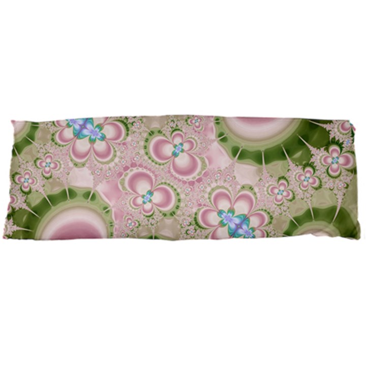 Pastel Pink Abstract Floral Print Pattern Body Pillow Case Dakimakura (Two Sides)