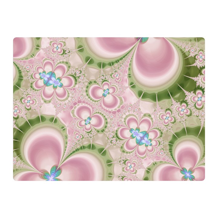 Pastel Pink Abstract Floral Print Pattern Double Sided Flano Blanket (Mini) 