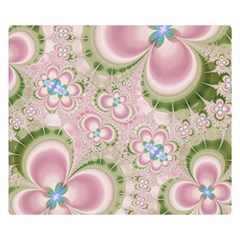 Pastel Pink Abstract Floral Print Pattern Double Sided Flano Blanket (small)  by SpinnyChairDesigns