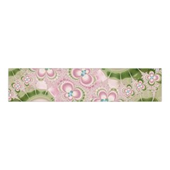 Pastel Pink Abstract Floral Print Pattern Velvet Scrunchie by SpinnyChairDesigns